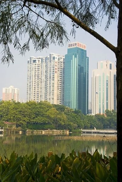 Litchi Park Lake, Shenzhen Special Economic Zone (SEZ), Guangdong, China, Asia