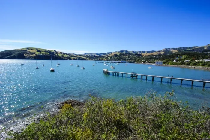 Framed Print : Little boats in the Akaroa harbour, Banks Peninsula, Canterbury, South Island, New Zealand, Pacific Framed Print : Little boats in the Akaroa harbour, Banks Peninsula, Canterbury, South Island, New Zealand, Pacific