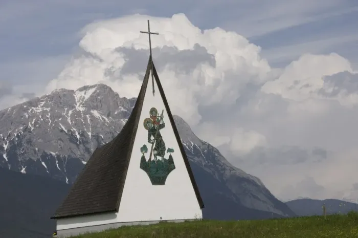 Framed Print : The little church in the meadows, Mieming, Sonnenterrase, Austria, Europe Framed Print : The little church in the meadows, Mieming, Sonnenterrase, Austria, Europe