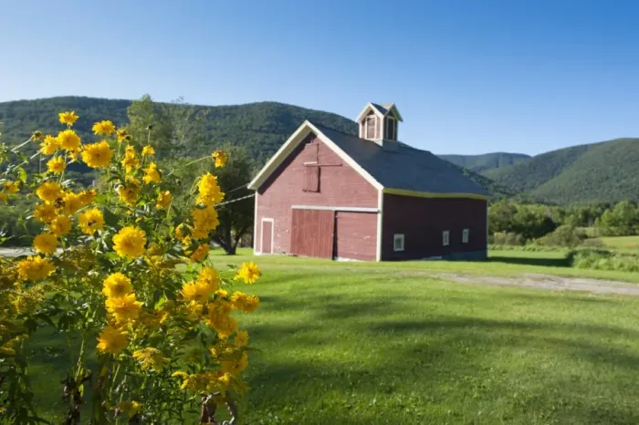 Framed Print : Little farm in the mountains in Dorset, Vermont, New England, United States of America, North America Framed Print : Little farm in the mountains in Dorset, Vermont, New England, United States of America, North America