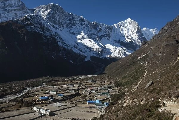 The little mountain village and monastery of Thame in the Khumbu (Everest) Region