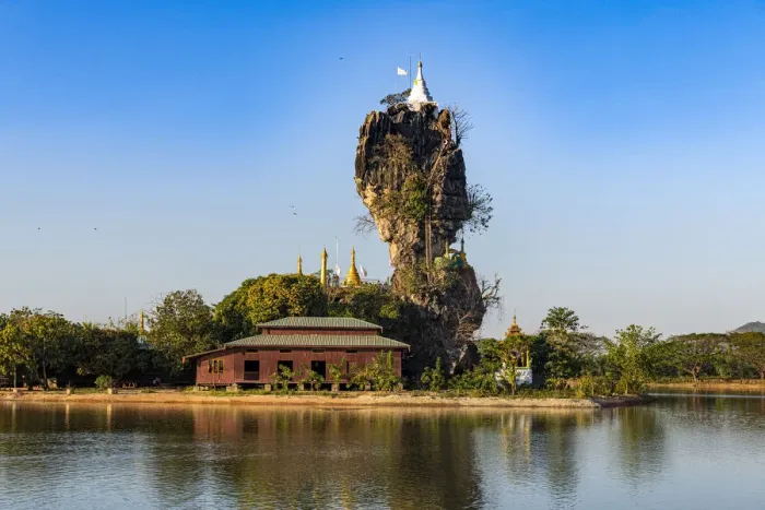 Framed Print : Little pagoda on a rock, Kyauk Kalap, Hpa-An, Kayin state, Myanmar (Burma), Asia Framed Print : Little pagoda on a rock, Kyauk Kalap, Hpa-An, Kayin state, Myanmar (Burma), Asia