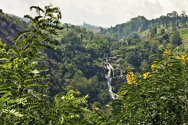 Little Rawana (Ravana) Falls en route to Ella Rock, the upper level of the popular falls in Ella Gap below, Ella, Sri