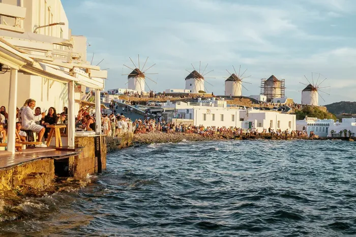 Framed Print : Little Venice at sunset, Chora (Mykonos Town), Mykonos Island, Cyclades, Greek Islands, Greece, Europe Framed Print : Little Venice at sunset, Chora (Mykonos Town), Mykonos Island, Cyclades, Greek Islands, Greece, Europe