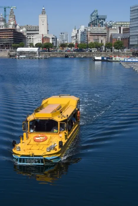 Framed Print : Liverpool Duck, the amphibious tour vehicle, near Albert Dock, Liverpool Framed Print : Liverpool Duck, the amphibious tour vehicle, near Albert Dock, Liverpool