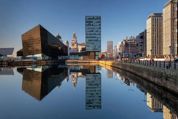 Framed Print : Liverpool Waterfront and the Liver Building reflected in Canning Dock, Liverpool, Merseyside, England, United Kingdom, Europe Framed Print : Liverpool Waterfront and the Liver Building reflected in Canning Dock, Liverpool, Merseyside, England, United Kingdom, Europe