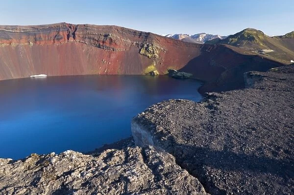 Ljotipollur crater lake in the Landmannalaugar area, Fjallabak region, Iceland