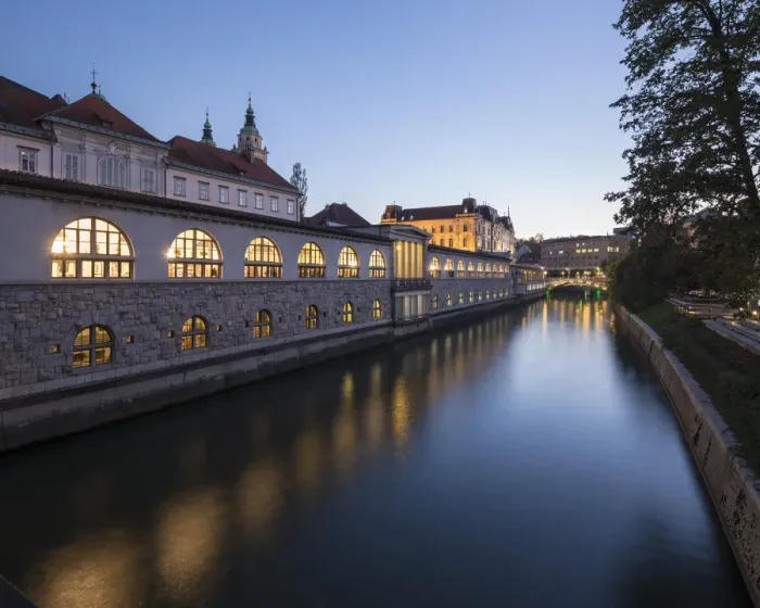 Framed Print : Ljubljanica Canal at twilight, Old Town, Ljubljana, Slovenia, Europe Framed Print : Ljubljanica Canal at twilight, Old Town, Ljubljana, Slovenia, Europe