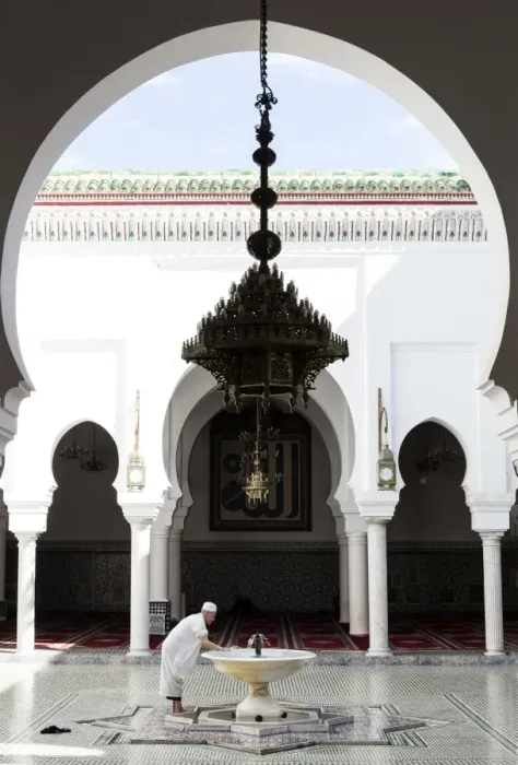 Framed Print : Local man washing in courtyard of Kairaouine Mosque (Mosque of al-Qarawiyyin), UNESCO Framed Print : Local man washing in courtyard of Kairaouine Mosque (Mosque of al-Qarawiyyin), UNESCO