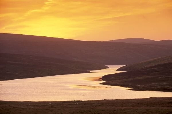 Loch of Cliff at sunset