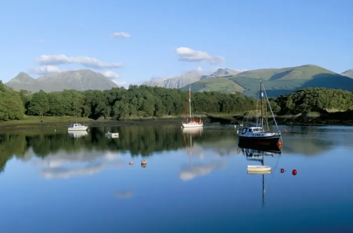 Framed Print : Loch Leven with boats and reflections Framed Print : Loch Leven with boats and reflections