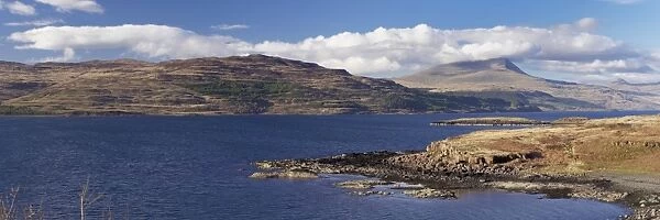 Loch Scridain and Ben More in the distance, Isle of Mull, Scotland, United Kingdom
