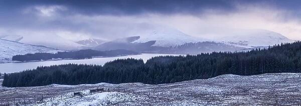 Loch Tulla and the surrounding mountains, Highlands, Scotland, United Kingdom, Europe