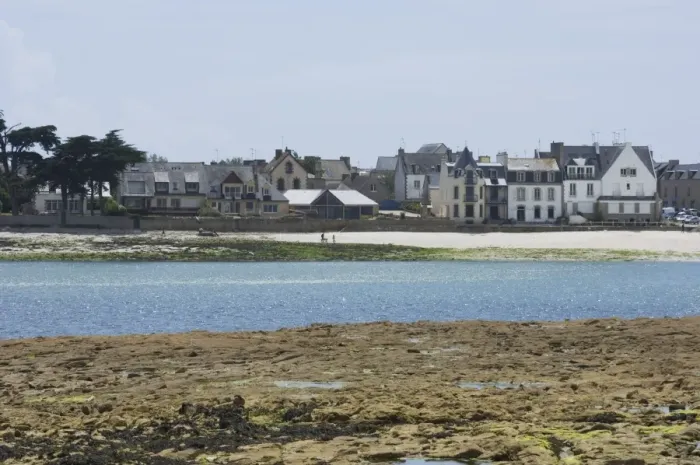 Framed Print : Loctudy on the River Odet estuary, Southern Finistere, Brittany, France, Europe