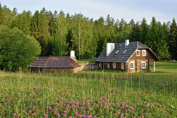 Framed Print : Log house, Miskiniskes rural accommodations, Aukstaitija National Park, Lithuania, Europe Framed Print : Log house, Miskiniskes rural accommodations, Aukstaitija National Park, Lithuania, Europe