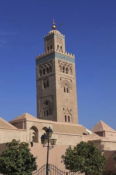 LOM5248. Minaret of the Koutoubia Mosque, Marrakech, Morocco, North Africa, Africa
