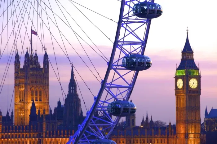 Framed Print : London Eye and Houses of Parliament at dusk, London, England, United Kingdom, Europe Framed Print : London Eye and Houses of Parliament at dusk, London, England, United Kingdom, Europe