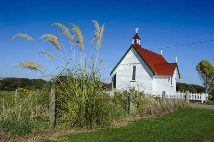 Framed Print : Lonely church in the Catlins, South Island, New Zealand, Pacific Framed Print : Lonely church in the Catlins, South Island, New Zealand, Pacific