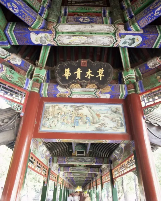 Framed Print : The Long Corridor (Changlang), decorated with 700m of mythical scenes, The Summer Palace Framed Print : The Long Corridor (Changlang), decorated with 700m of mythical scenes, The Summer Palace