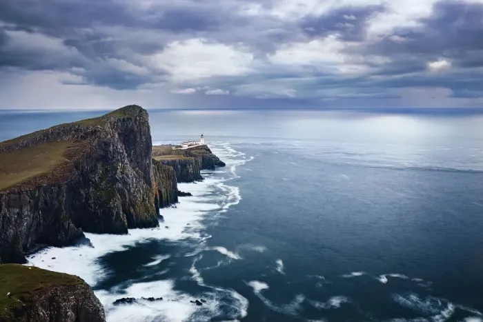 Framed Print : Long exposure at Neist Point lighthouse and its promontory, Isle of Skye, Inner Hebrides Framed Print : Long exposure at Neist Point lighthouse and its promontory, Isle of Skye, Inner Hebrides