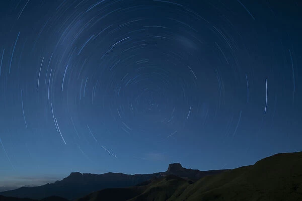 Long Exposure of The South Star, Drakensberg Mountains, Royal Natal National Park, KwaZulu-Natal Province, South Africa, Africa