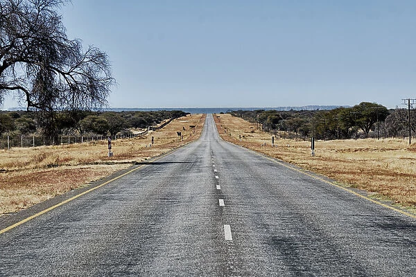 Long road in the middle of nowhere, Namibia, Africa