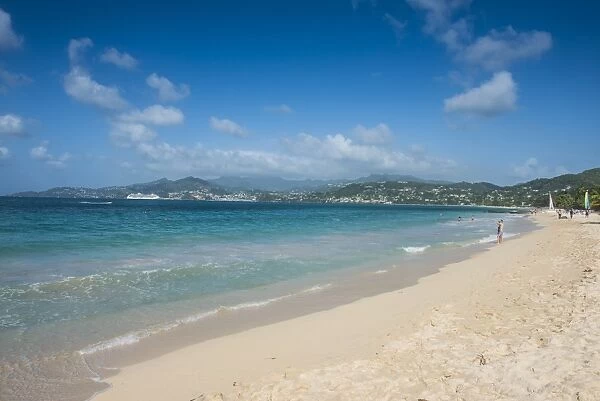 Long sandy beach of Grande Anse, Grenada, Windward Islands, West Indies, Caribbean, Central America