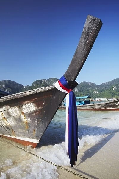 Long tail boats on Ao Lo Dalam Beach, Ko Phi Phi Don, Krabi Province, Thailand