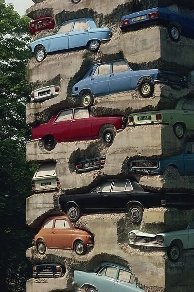 Long Term Parking, Arman 1982, Fondation Cartier at Jouy-en-Josas, Ile de France