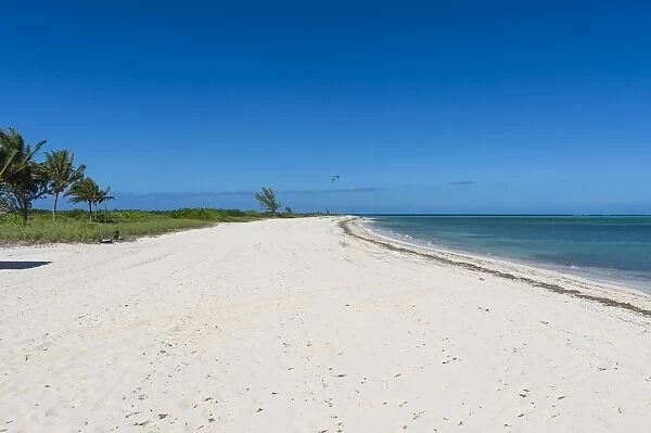 Long white sand beach in northern Providenciales, Turks and Caicos, Caribbean, Central