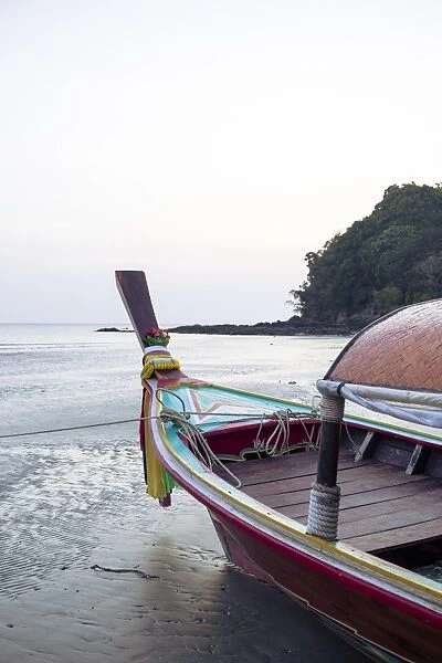 Longtail boat on Ko (Koh) Lanta, Thailand, Southeast Asia, Asia