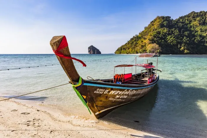 Framed Print : Longtail boats on Tup Island, Krabi Province, Thailand, Southeast Asia, Asia Framed Print : Longtail boats on Tup Island, Krabi Province, Thailand, Southeast Asia, Asia