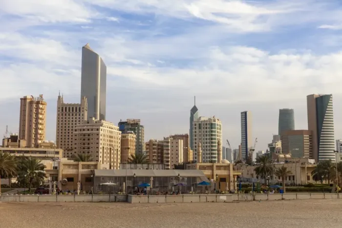 Framed Print : Looking towards city center buildings from a beach on Arabian Gulf Street, Sharq, Kuwait City, Kuwait, Middle East Framed Print : Looking towards city center buildings from a beach on Arabian Gulf Street, Sharq, Kuwait City, Kuwait, Middle East