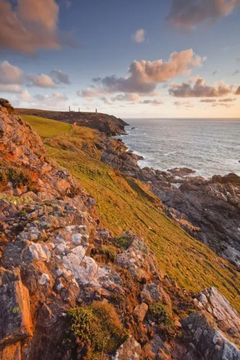 Framed Print : Looking down the Cornish coastline towards Geevor mine, Cornwall, England, United Kingdom, Europe Framed Print : Looking down the Cornish coastline towards Geevor mine, Cornwall, England, United Kingdom, Europe