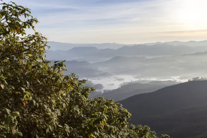 Framed Print : Looking down into the Dalhousie and the Hill Country beyond at sunrise from Adams Peak (Sri Pada), Sri Lanka, Asia Framed Print : Looking down into the Dalhousie and the Hill Country beyond at sunrise from Adams Peak (Sri Pada), Sri Lanka, Asia