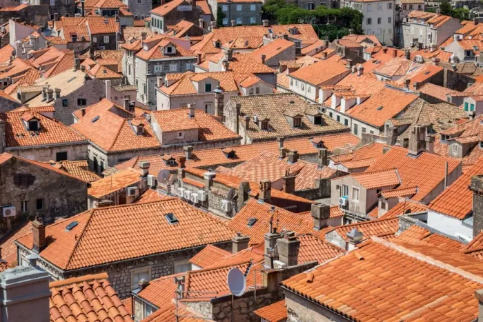 Framed Print : Looking across Dubrovniks terracotta tiled rooftops, Dubrovnik, Croata, Europe Framed Print : Looking across Dubrovniks terracotta tiled rooftops, Dubrovnik, Croata, Europe