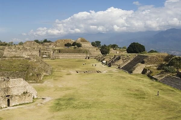 Looking north across the ancient Zapotec city of Monte Alban