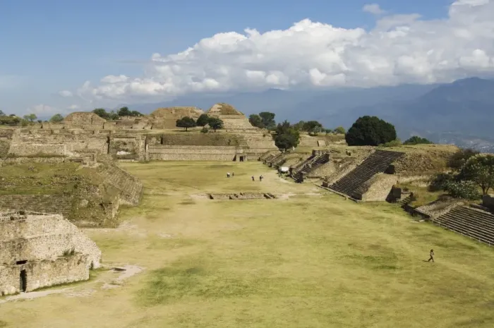 Framed Print : Looking north across the ancient Zapotec city of Monte Alban Framed Print : Looking north across the ancient Zapotec city of Monte Alban