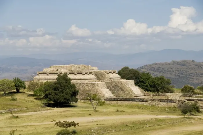 Framed Print : Looking north across the ancient Zapotec city of Monte Alban Framed Print : Looking north across the ancient Zapotec city of Monte Alban