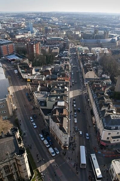 Looking down Park Street, Bristol, England, United Kingdom, Europe