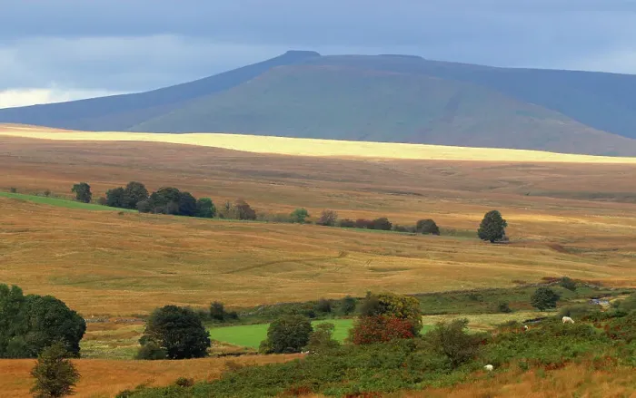 Framed Print : Looking towards Pen-y-Fan, Brecon Beacons, Powys, Wales, United Kingdom, Europe