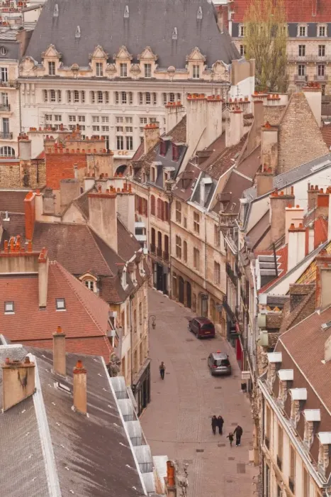 Framed Print : Looking out over the rooftops of Dijon, Burgundy, France, Europe Framed Print : Looking out over the rooftops of Dijon, Burgundy, France, Europe