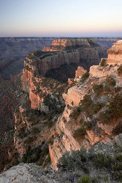 Looking south from Cape Royal on the North Rim at dawn