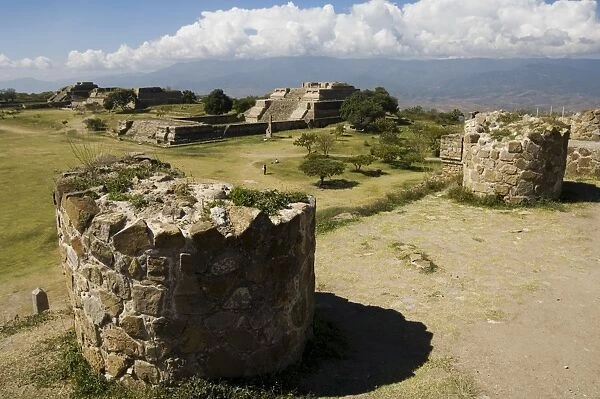 Looking southwest across the ancient Zapotec city of Monte Alban