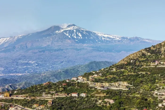 Framed Print : Looking from Taormina towards Trupiano and the smoking 3350m high volcano of Mount Etna during an active phase, Trupiano, Sicily, Italy, Mediterranean, Europe Framed Print : Looking from Taormina towards Trupiano and the smoking 3350m high volcano of Mount Etna during an active phase, Trupiano, Sicily, Italy, Mediterranean, Europe