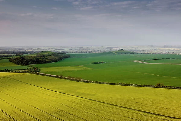 Looking across the Vale of Pewsey in Wiltshire from Knapp Hill, Wiltshire, England, United Kingdom, Europe