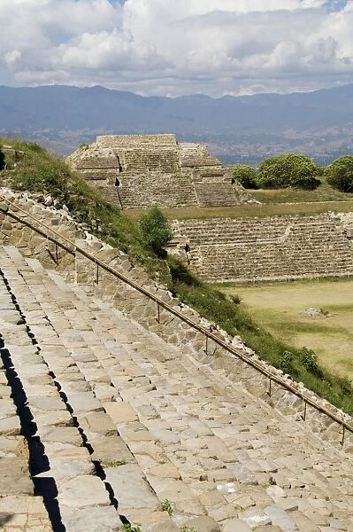 Looking west in the ancient Zapotec city of Monte Alban