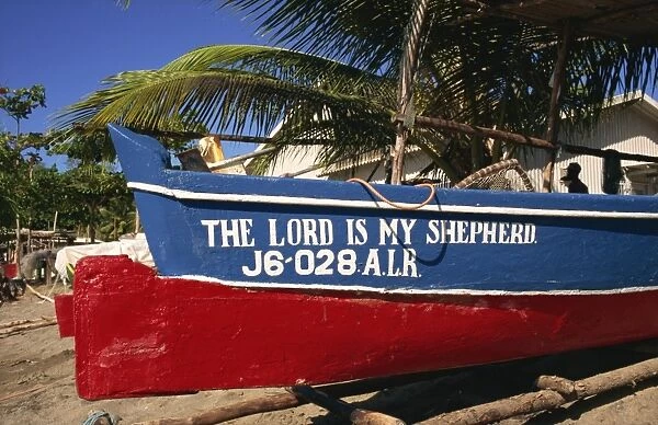 The Lord is My Shepherd fishing boat, Anse La Raye, St. Lucia, Windward Islands