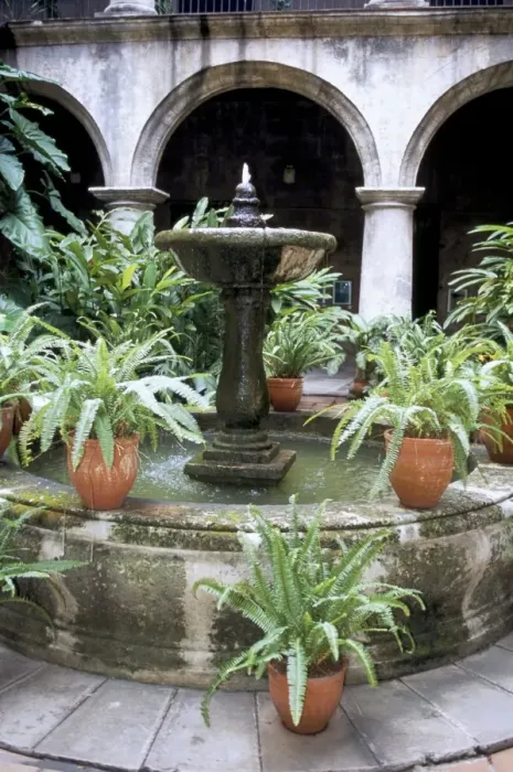 Framed Print : One of many lovely garden courtyards in Old Havana, Havana, Cuba, West Indies Framed Print : One of many lovely garden courtyards in Old Havana, Havana, Cuba, West Indies