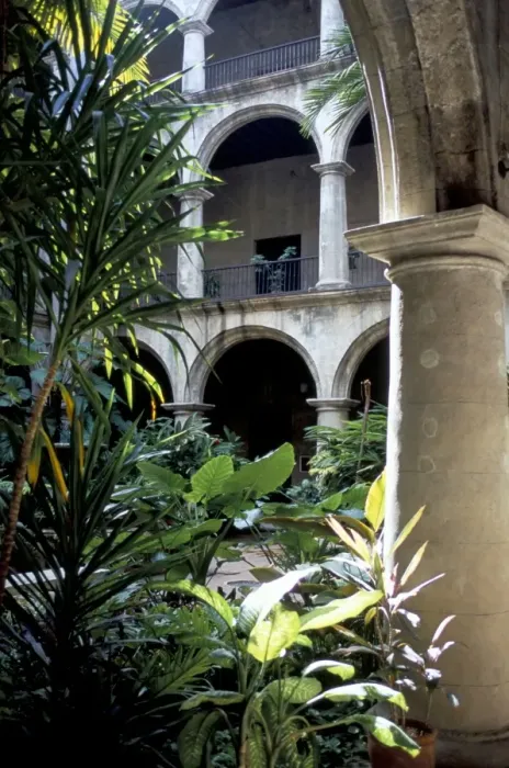 Framed Print : One of many lovely garden courtyards in Old Havana, Havana, Cuba, West Indies Framed Print : One of many lovely garden courtyards in Old Havana, Havana, Cuba, West Indies